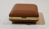 Vintage 1970s Equity Brown Pocket Size Folding Travel Alarm Clock in Case