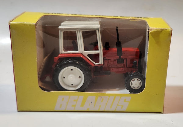 Traktoroexport Belarus Farm Tractor Red and White 1/43 Scale Die Cast Toy Vehicle Made in USSR New in Box