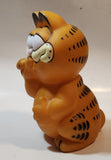 Rare Vintage Garfield 7 1/4" Tall Vinyl Coin Bank No Plug