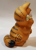 Rare Vintage Garfield 7 1/4" Tall Vinyl Coin Bank No Plug