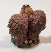 Angel Kneeling in Flower Garden 2 1/2" Resin Figurine