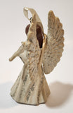 Angel Playing Violin 3 3/4" Hanging Ceramic Christmas Tree Ornament