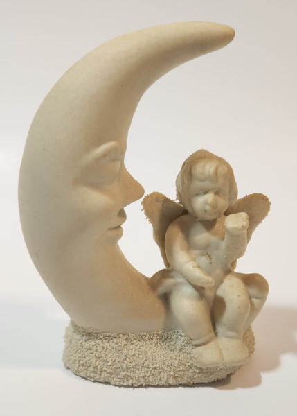 Vintage Department 56 Baby Child Angel Sitting on The Moon 4" Tall Figurine