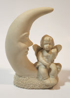 Vintage Department 56 Baby Child Angel Sitting on The Moon 4" Tall Figurine