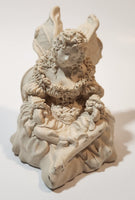 Angel Sitting Wearing Dress 3 1/2" Tall Heavy Resin Figurine