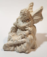 Angel Sitting Wearing Dress 3 1/2" Tall Heavy Resin Figurine
