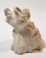 Angel Sitting Wearing Dress 3 1/2" Tall Heavy Resin Figurine