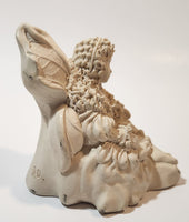 Angel Sitting Wearing Dress 3 1/2" Tall Heavy Resin Figurine