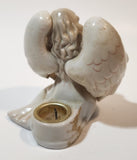 Russ Berrie 15483 Angel Holding New Born Infant 3 1/2" Tall Porcelain Figurine Candle Holder