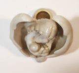 Russ Berrie 15483 Angel Holding New Born Infant 3 1/2" Tall Porcelain Figurine Candle Holder