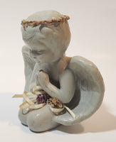 Angel Kneeling and Praying Grey 4 1/2" Tall Ceramic Figurine