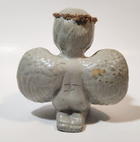 Angel Kneeling and Praying Grey 4 1/2" Tall Ceramic Figurine