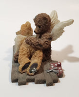 1994 United Design Teddy Angels Everybody Needs A Helping Hand Murray Mending Bruin 2 3/4" Tall Resin Figurine
