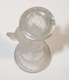 Cherub Themed Frosted and Clear Glass 6 1/2" Tall Candle Holder