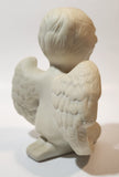Carlton Cards Boy Angel Kneeling and Praying with Gold Glitter Bow 5" Tall Ceramic Figurine