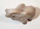 Grey Elephant Shaped 6" Tall Wax Candle