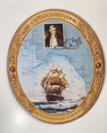 Vintage 1978 Coca Cola Captain James Cook Bicentennial 1778-1978 Oval 10 1/2" x 12 3/4" Metal Beverage Serving Tray