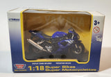 Motor Max Super Bikes No. 76205D Yamaha YZF-R1 Motor Cycle Black 1:18 Scale Die Cast Toy Car Vehicle New in Box