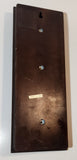Vintage Sabre Baromaster Brown Leather Covered 5 1/2" x 14 3/4" Thermometer Barometer Hygrometer Weather Station