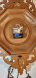 Vintage 1963 Syroco #4780 Ornate 13" x 26 3/4" Wall Clock with Chain Hanging