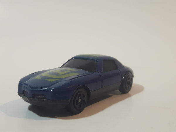 Unknown Brand Coupe Sports Car #4 Dark Blue Die Cast Toy Car Vehicle