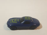 Unknown Brand Coupe Sports Car #4 Dark Blue Die Cast Toy Car Vehicle