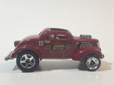 2010 Hot Wheels HW Performance Pass'n Gasser Dark Red Die Cast Toy Race Car Vehicle