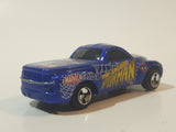 2002 Maisto Marvel Comics The Amazing Spider-Man 2000 Chevrolet SSR Truck Blue Die Cast Toy Car Vehicle