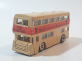 Persaud No. 1003 London Bus Berlin ist eine Reise wert' Double Decker Beige Brown Die Cast Toy Car Vehicle