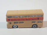 Persaud No. 1003 London Bus Berlin ist eine Reise wert' Double Decker Beige Brown Die Cast Toy Car Vehicle