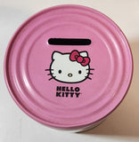 1976, 2011 Sanrio Hello Kitty Pink 6" Tall Tin Metal Coin Bank