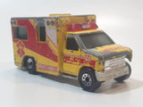 1998 Matchbox To The Rescue 1996 Ford Ambulance Yellow Die Cast Toy Car Vehicle