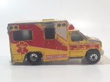 1998 Matchbox To The Rescue 1996 Ford Ambulance Yellow Die Cast Toy Car Vehicle