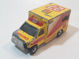 1998 Matchbox To The Rescue 1996 Ford Ambulance Yellow Die Cast Toy Car Vehicle