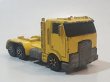 1996 Hot Wheels Ramp Truck Semi Tractor Yellow Die Cast Toy Car Vehicle