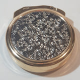 Vintage Fisher Mother of Pearl Abalone Shell Engraved Gold Tone Round Shaped Lighter Made in Japan