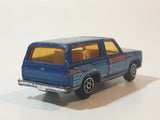 Vintage 1980s Yatming No. 1064 Laser Blazer Blue Die Cast Toy Car Vehicle with Opening Doors
