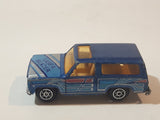 Vintage 1980s Yatming No. 1064 Laser Blazer Blue Die Cast Toy Car Vehicle with Opening Doors