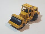 Majorette No. 226 Steam Roller Yellow Die Cast Toy Car Road Construction Equipment Vehicle