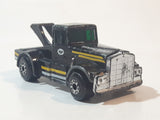 1983 Matchbox Kenworth Semi Truck Bandag Bandit Black Die Cast Toy Car Vehicle Made in Macau