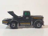 1983 Matchbox Kenworth Semi Truck Bandag Bandit Black Die Cast Toy Car Vehicle Made in Macau