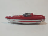 2001 Matchbox Sun Chasers Tower Boat Unit 26 Red and White Die Cast Toy Vehicle