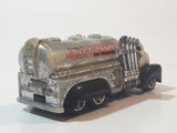 2009 Hot Wheels Fast Gassin Fuel Truck White with Chrome Tank Die Cast Toy Car Vehicle