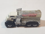 2009 Hot Wheels Fast Gassin Fuel Truck White with Chrome Tank Die Cast Toy Car Vehicle