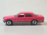 1993 Hot Wheels Mercedes 380 SEL Pink with Red Glitter Die Cast Toy Car Vehicle