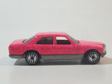 1993 Hot Wheels Mercedes 380 SEL Pink with Red Glitter Die Cast Toy Car Vehicle