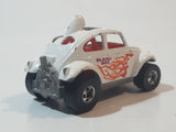1987 Hot Wheels Baja Bug Volkswagen VW Beetle White Die Cast Toy Car Vehicle
