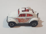 1987 Hot Wheels Baja Bug Volkswagen VW Beetle White Die Cast Toy Car Vehicle