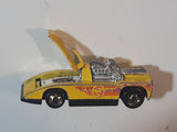 1982 Hot Wheels Cannonade Yellow Die Cast Toy Race Car Vehicle w/ Opening Hood - Hong Kong