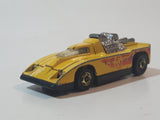 1982 Hot Wheels Cannonade Yellow Die Cast Toy Race Car Vehicle w/ Opening Hood - Hong Kong